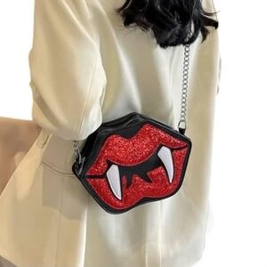 Novelty Vampire Fang Crossbody Bag